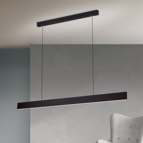 GIDEON modern LED függőlámpa , fekete, 2300lm