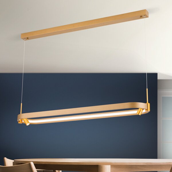 GRACE modern LED csillár , matt arany, 3200lm