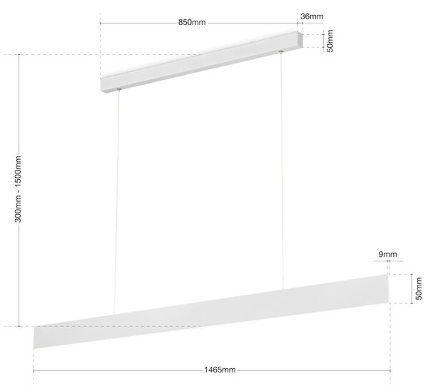 GIDEON modern LED függőlámpa , fehér, 2700lm