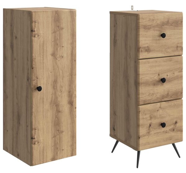VidaXL Szekrény szett 2 pcs Kézműves Tölgy 34,5 x 34,5 x 90 cm