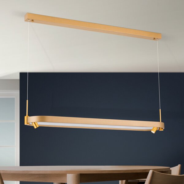GRACE modern LED csillár , matt arany, 3200lm