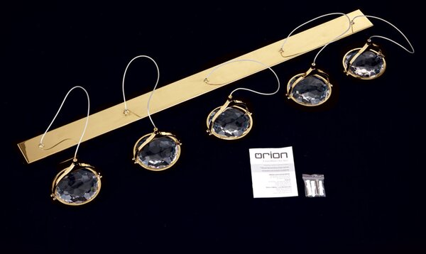MOON modern kristály LED függőlámpa , arany, 1500lm