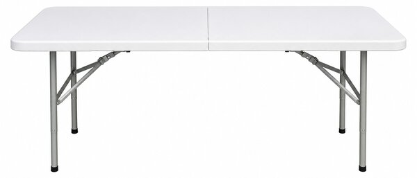 Kerti asztal összecsukható HDPE 150cm, fehér