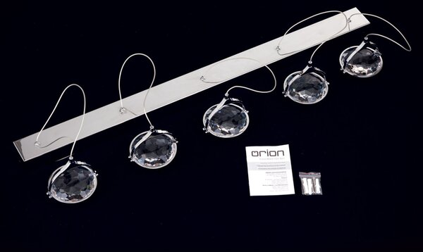MOON modern kristály LED függőlámpa , króm, 1500lm