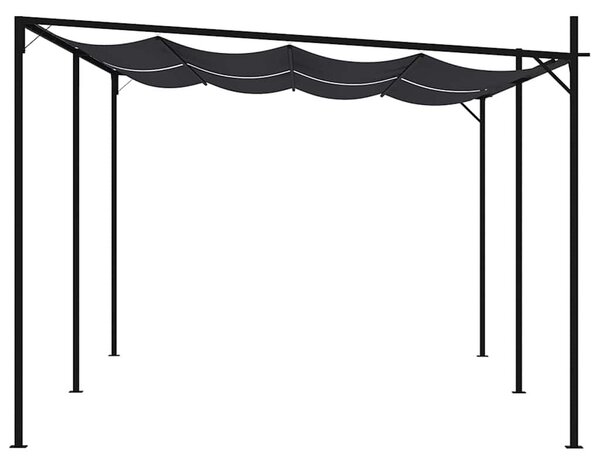 Antracitszürke pavilon behúzható tetővel 600 x 300 x 233 cm