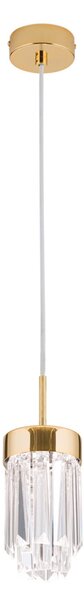 PRISM modern kristály LED függőlámpa , arany, 600lm