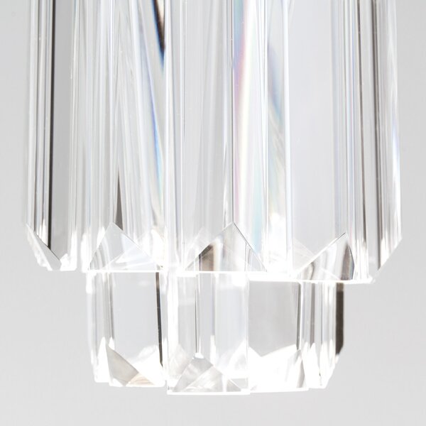 PRISM modern kristály LED függőlámpa , króm, 600lm