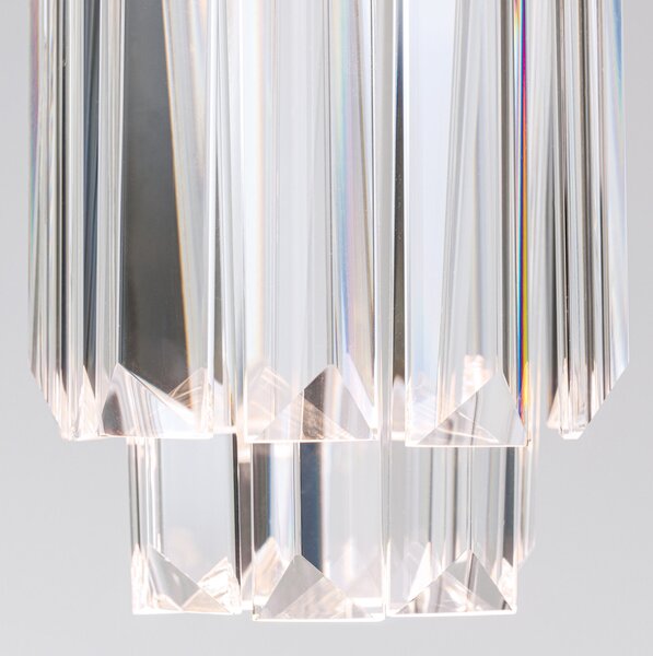 PRISM modern kristály LED függőlámpa , arany, 600lm