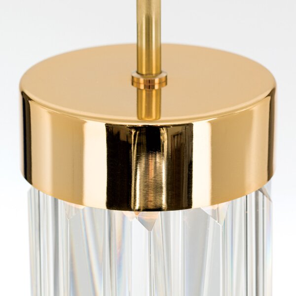 PRISM modern kristály LED függőlámpa , arany, 600lm