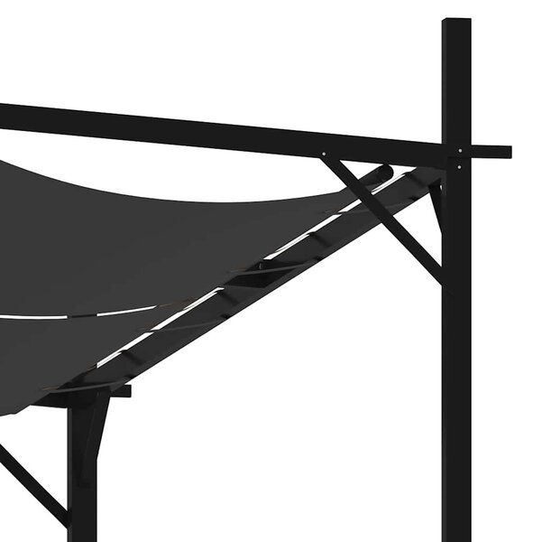 Antracitszürke pavilon behúzható tetővel 600 x 300 x 233 cm