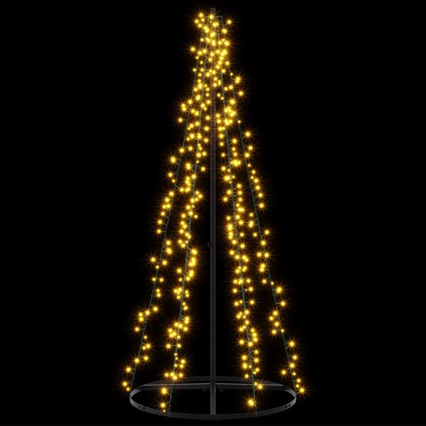 LED Karácsonyi Fenyő 165 cm 540 LED Meleg fehér Acél Fekete