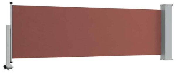 Barna kihúzható oldalsó terasz napellenző 80 x 300 cm