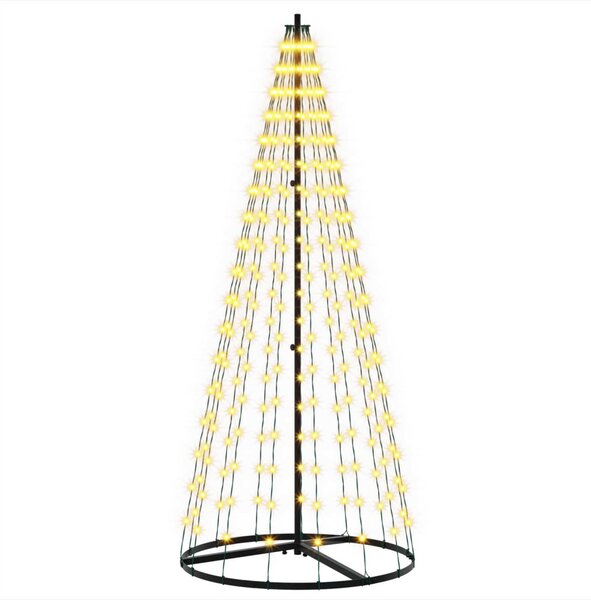 LED Karácsonyi Fenyő 165 cm 270 LED Meleg fehér Vas Fekete