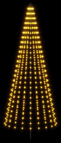 LED Karácsonyi Fenyő 235 cm 500 LED Meleg fehér Vas Fekete