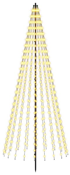 LED Karácsonyi Fenyő 235 cm 500 LED Meleg fehér Vas Fekete
