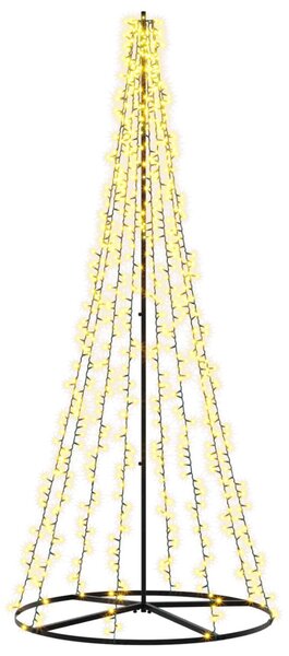 LED Karácsonyi Fenyő 235 cm 1000 LED Meleg fehér Acél Fekete