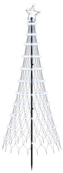 LED Karácsonyi Fenyő 180 cm 230 LED Hideg fehér Vas Fekete
