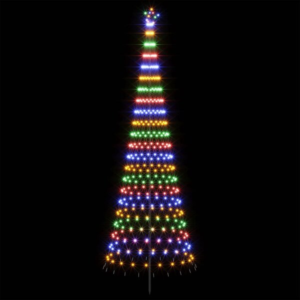 LED Karácsonyi Fenyő 400 cm 450 LED Többszínű Vas Fekete