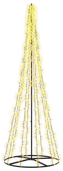 LED Karácsonyi Fenyő 285 cm 1550 LED Meleg fehér Acél Fekete