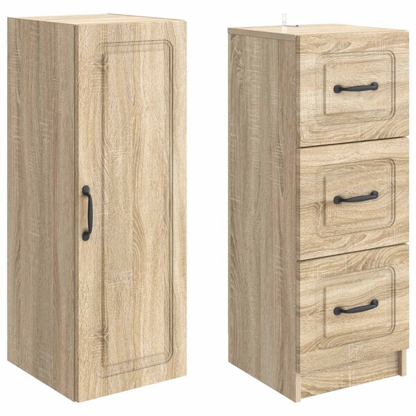 VidaXL Szekrény szett 2 db 33 x 34,5 x 87 cm Szerelt Fa Sonoma Tölgy