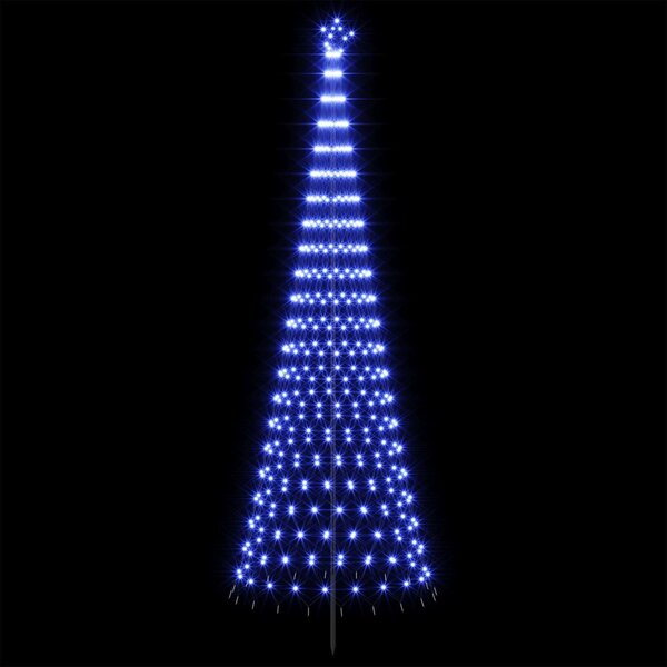 LED Karácsonyi Fenyő 400 cm 450 LED Kék Vas Fekete
