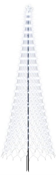 LED Karácsonyi Fenyő 400 cm 450 LED Hideg fehér Vas Fekete