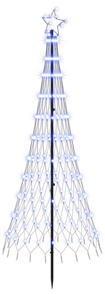 LED Karácsonyi Fenyő 180 cm 230 LED Kék Vas Fekete