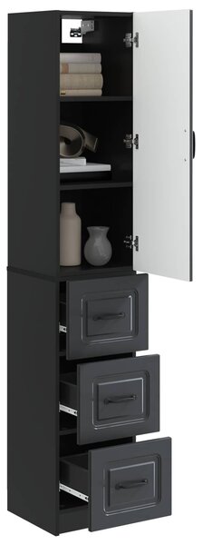 VidaXL Szekrény szett 2 db 33 x 34,5 x 87 cm Szerelt Fa Fekete