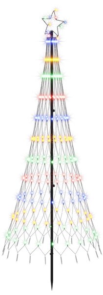 LED Karácsonyi Fenyő 180 cm 230 LED Többszínű Vas Fekete