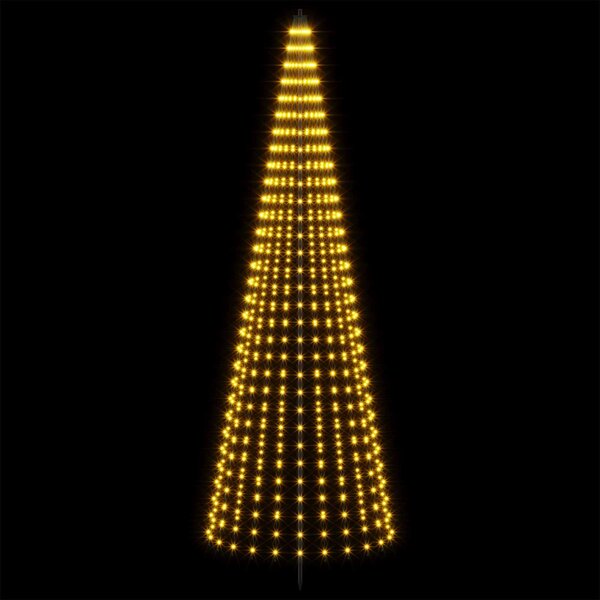 LED Karácsonyi Fenyő 285 cm 744 LED Meleg fehér Vas Fekete
