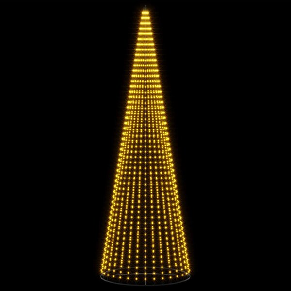 LED Karácsonyi Fenyő 485 cm 1632 LED Meleg fehér Vas Fekete
