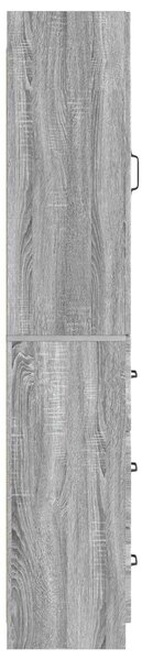VidaXL Szekrény szett 2 db 33 x 34,5 x 87 cm Szerelt Fa Szürke Sonoma