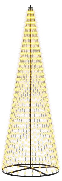 LED Karácsonyi Fenyő 285 cm 744 LED Meleg fehér Vas Fekete