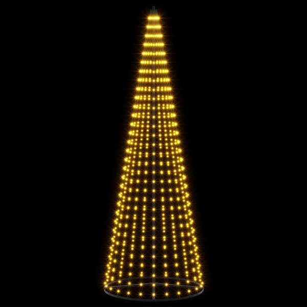 LED Karácsonyi Fenyő 285 cm 744 LED Meleg fehér Vas Fekete