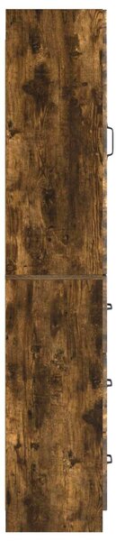 VidaXL Szekrény szett 2 db 33 x 34,5 x 87 cm Szerelt Fa Füstös Tölgy