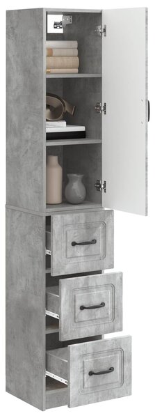 VidaXL Szekrény szett 2 db 33 x 34,5 x 87 cm Szerelt Fa Betonszürke