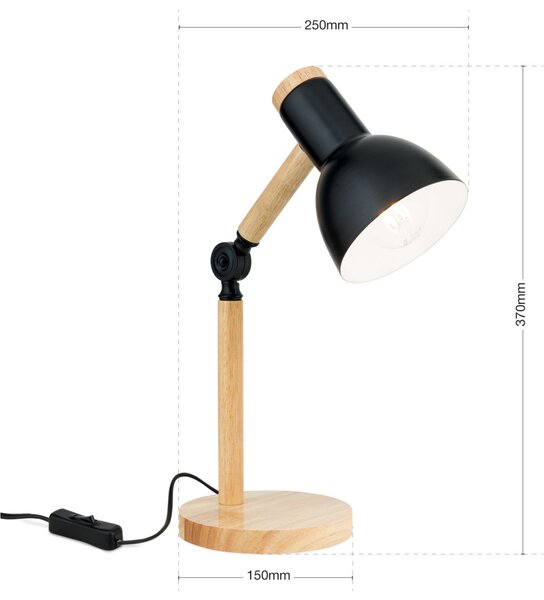 ANIKA modern asztali lámpa 1xE27, barna