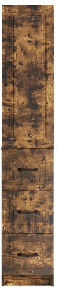 VidaXL Szekrény szett 2 db 33 x 34,5 x 87 cm Szerelt Fa Füstös Tölgy