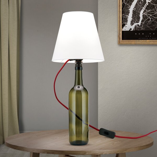 BOTTLE modern asztali lámpa 1xE27, bordó