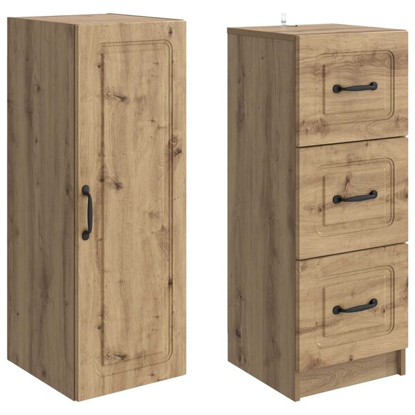 VidaXL Szekrény szett 2 db 33 x 34,5 x 87 cm Szerelt Fa Kézműves Tölgy
