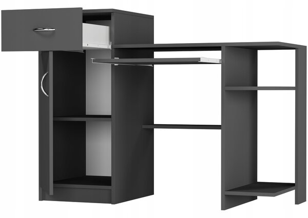 PC asztal Nymis (antracit). Akció -20%