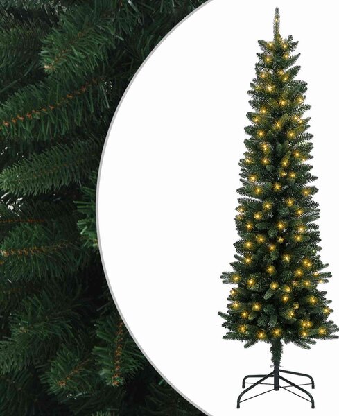 Mű Karcsú Karácsonyi Fa 120 cm 150 LED Meleg fehér PE és PVC