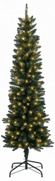 Mű Karcsú Karácsonyi Fa 120 cm 150 LED Meleg fehér PE és PVC