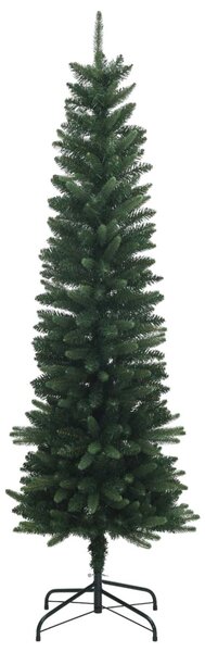 Karcsú műkarácsonyfa gömbökkel 210 cm 300 LED Meleg fehér
