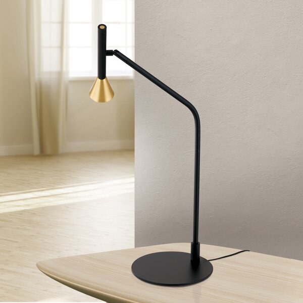ODEON modern LED asztali lámpa , fekete, 440lm