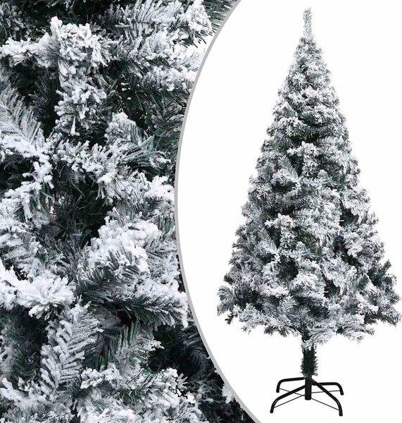 Zöld PVC műkarácsonyfa hóval 120 cm