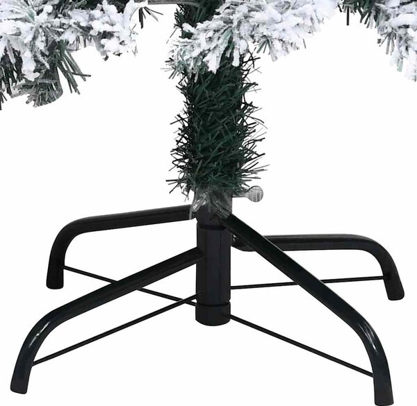 Zöld PVC műkarácsonyfa hóval 120 cm