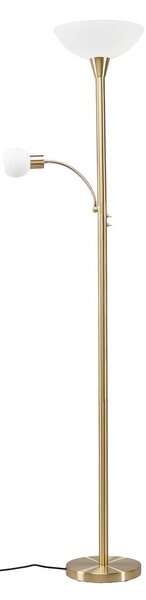 Lindby Elaina álló lámpa, olvasólámpa, sárgaréz, 183 cm, E27, Sárgaréz / arany, Nappali / Étkező, fém, Modern