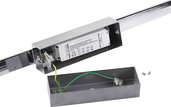 Lindby LED fürdőszobai mennyezeti lámpa Levke, 116 cm, fényerőszabályzó, IP44, dimmelhető, Fehér / opál, Fürdőszoba, Műanyag, Modern