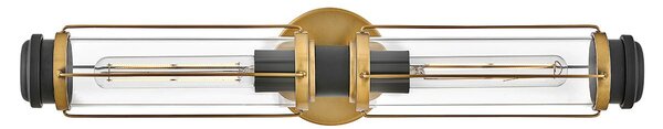 Hinkley lighting vintage fali lámpa masthead fekete sárgaréz átlátszó elshk-masthead2-hbbk IP44